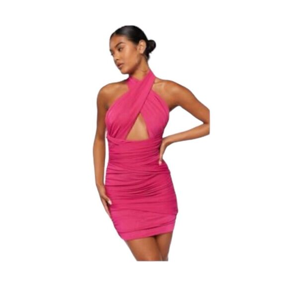 Forever 21 Crisscross Heather Mini Dress Pink Size Small (S) - Picture 2 of 9